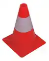 AFBAKENINGSKEGEL 30CM ROOD WIT