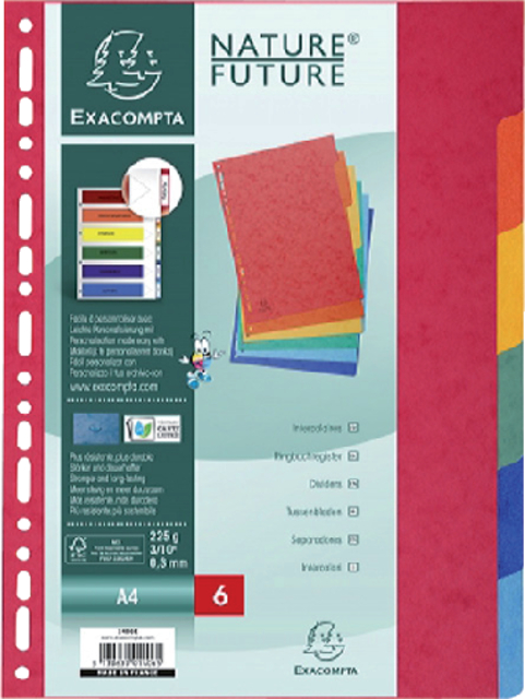 TABBLADEN EXACOMPTA 225X297MM 11GAATS