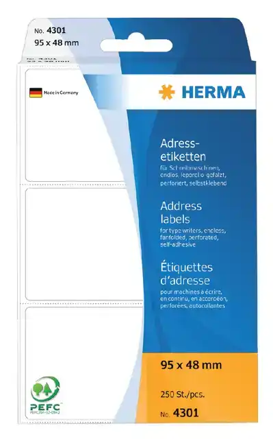 ETIKET HERMA ADRES 4301 95X48MM