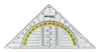 GEODRIEHOEK WESTCOTT 14CM TRANSPARANT