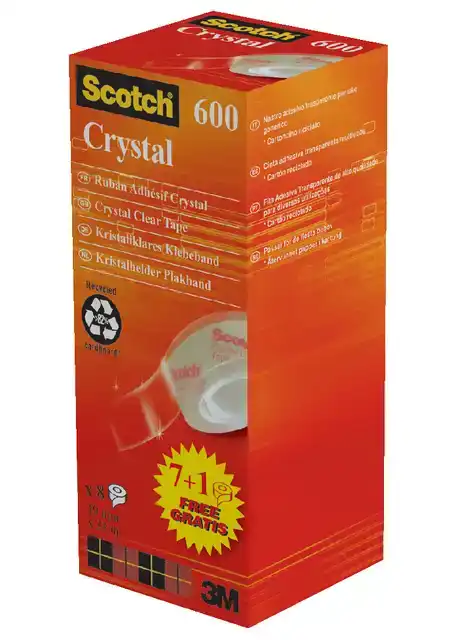 PLAKBAND SCOTCH CRYSTAL 600 19MMX33M TR