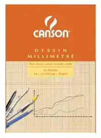 MILLIMETERBLOK CANSON A4 90GR