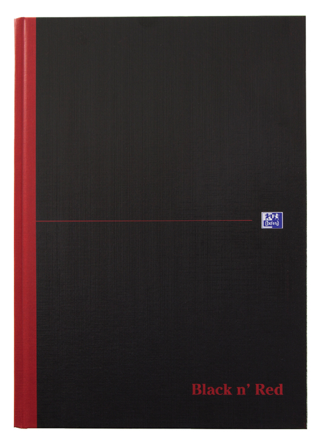 NOTITIEBOEK OXFORD BLACK N' RED A4