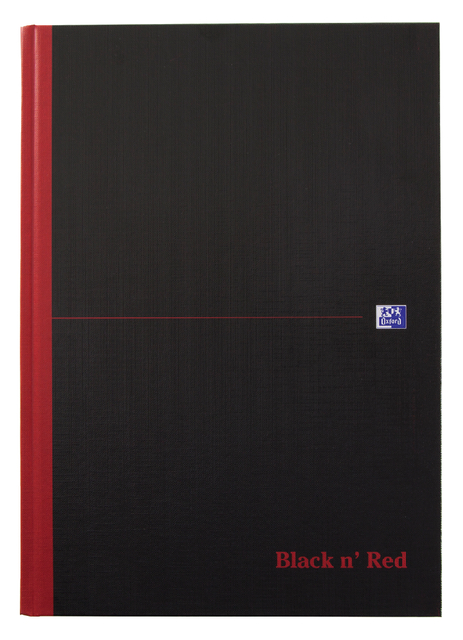 NOTITIEBOEK OXFORD BLACK N' RED A4