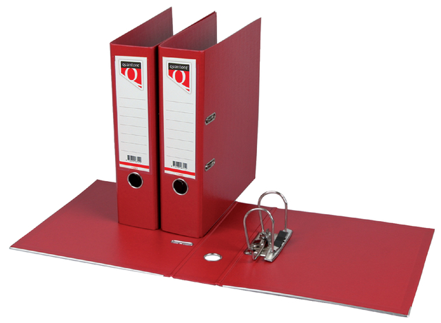 ORDNER QUANTORE A4 80MM PP DONKERROOD