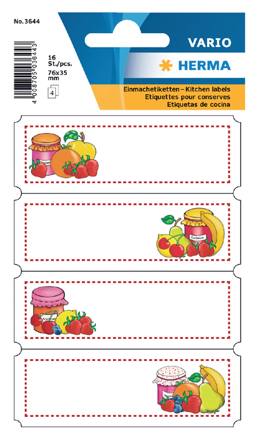 ETIKET HERMA 3644 KEUKEN VRUCHT