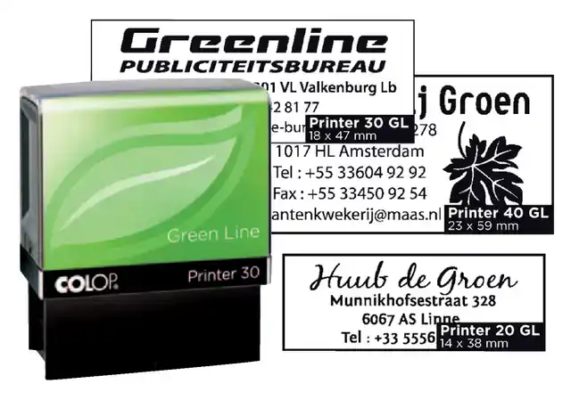 TEKSTSTEMPEL COLOP PRINTER 20 GREEN