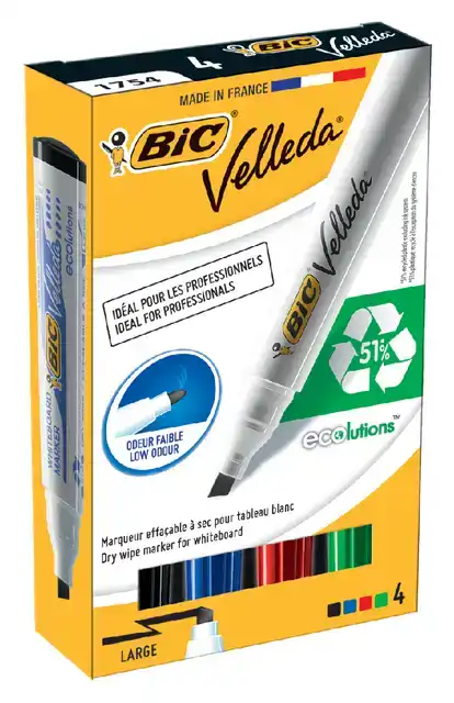 WHITEBOARDMARKER BIC 1751 SCHUIN L