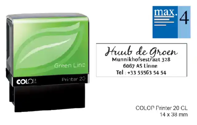 TEKSTSTEMPEL COLOP PRINTER 20 GREEN