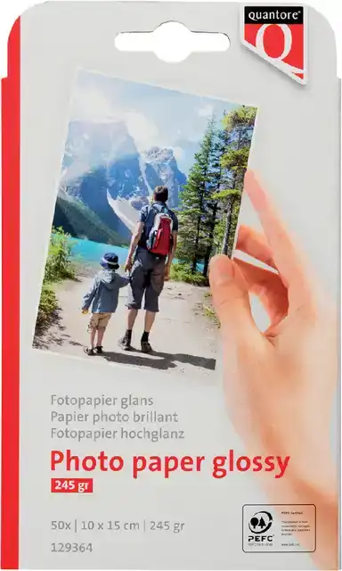 FOTOPAPIER QUANTORE 10X15CM GLANS 50VEL