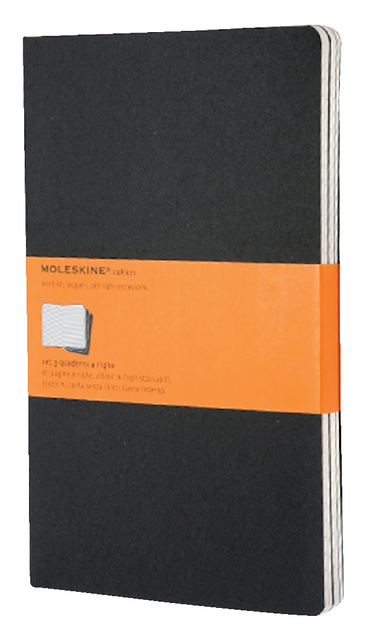 SCHRIFT MOLESKINE 130X210MM LIJN 160PAG