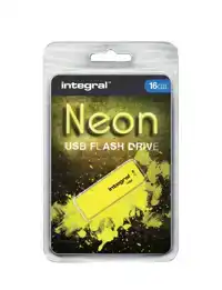 USB STICK 2.0 INTEGRAL 16GB NEON GEEL