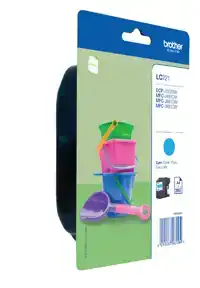 INKTCARTRIDGE BROTHER LC-221C BLAUW