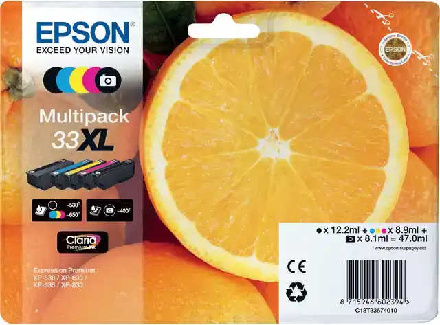 INKTCARTRIDGE EPSON 33XL T3351 ZWART