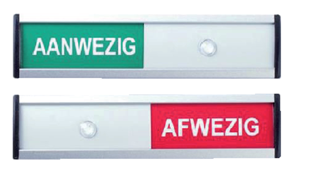 INFOBORD AANWEZIG AFWEZIG 125X30MM