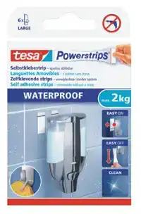 KLEEFSTRIPS TESA POWERSTRIPS WATERPROOF