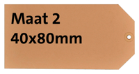 LABEL KARTON NR 2 200GR 40X80MM CHAMOIS