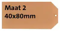 LABEL KARTON NR 2 200GR 40X80MM CHAMOIS