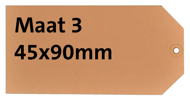 LABEL KARTON NR 3 200GR 45X90MM CHAMOIS