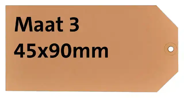 LABEL KARTON NR 3 200GR 45X90MM CHAMOIS