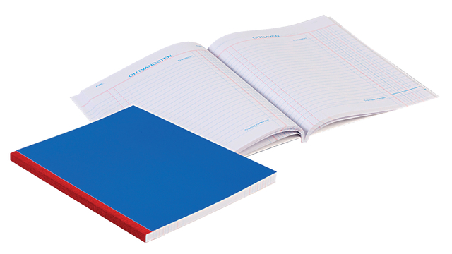 KASBOEK 165X210MM 160BLZ 1 KOLOM RODE