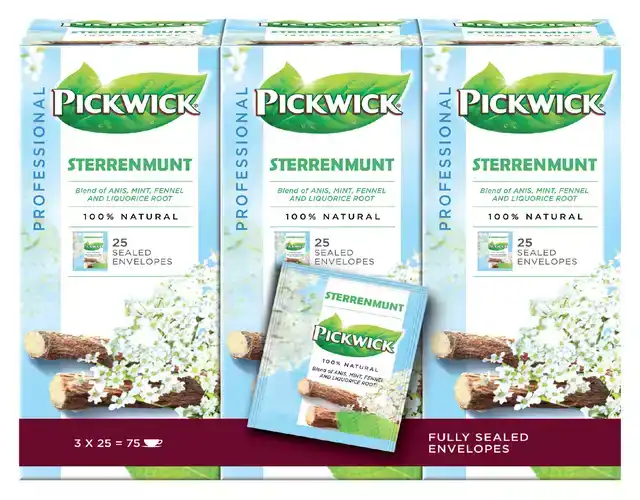 THEE PICKWICK STERRENMUNT 25X2GR MET