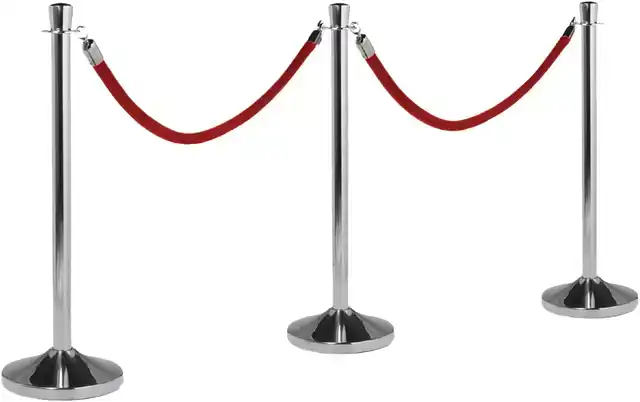 AFZETKOORD SECURIT 150CM ROOD CHROOME