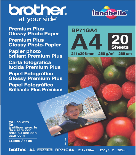 FOTOPAPIER BROTHER BP-71 A4 260GR GLANS