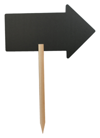 KRIJTBORD SECURIT PIJL 440X270MM HOUTEN