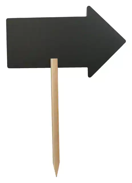 KRIJTBORD SECURIT PIJL 440X270MM HOUTEN TABLE CHALCKBOARD