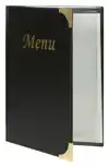 MENUKAART SECURIT A5 4 X 2 TASSEN ZWART