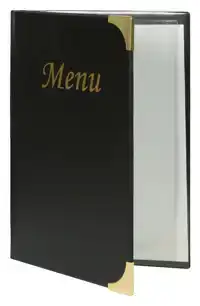MENUKAART SECURIT A5 4 X 2 TASSEN ZWART