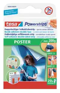 KLEEFSTRIPS TESA POWERSTRIPS POSTER