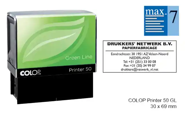 TEKSTSTEMPEL COLOP PRINTER 50 GREEN