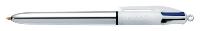 BALPEN BIC 4KLEUREN SHINE M ZILVER
