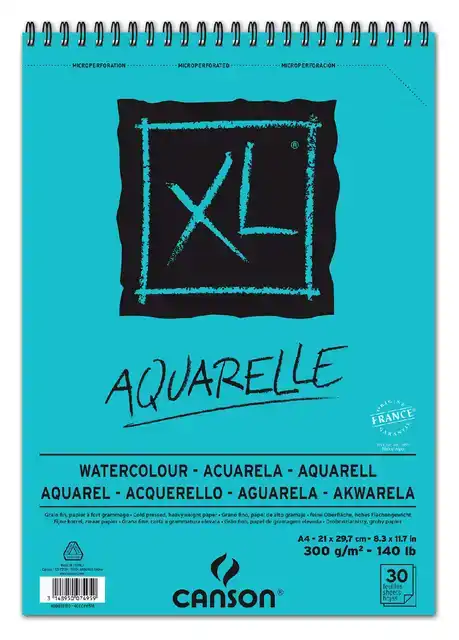 AQUARELPAPIER CANSON XL 30VEL 300GR A4