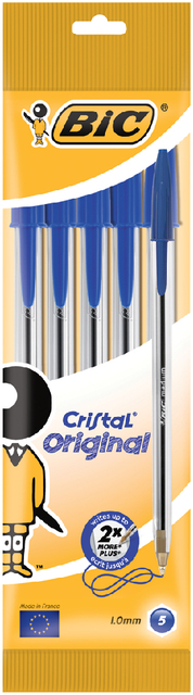 BALPEN BIC CRISTAL M BLAUW