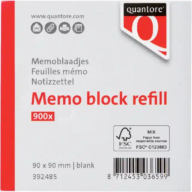 MEMOBLOK QUANTORE LOSBLADIG 90X90X90MM