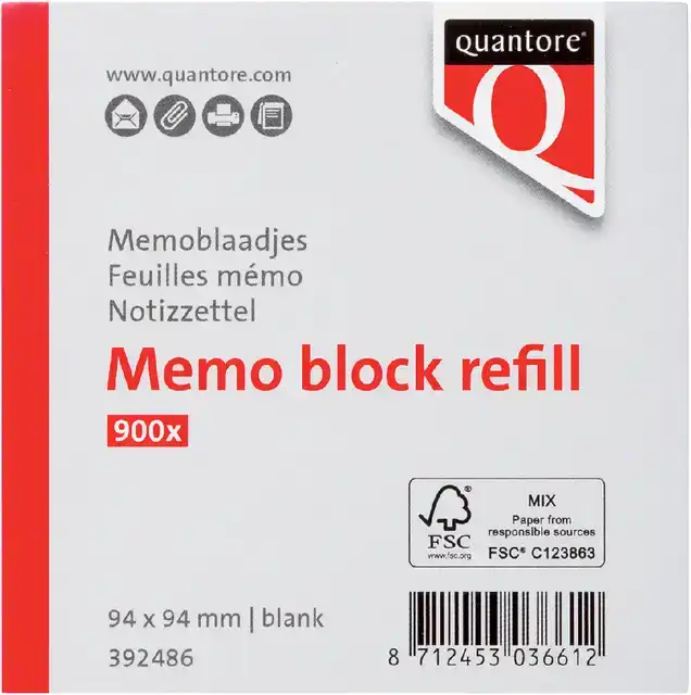 MEMOBLOK QUANTORE LOSBLADIG 94X94X90MM