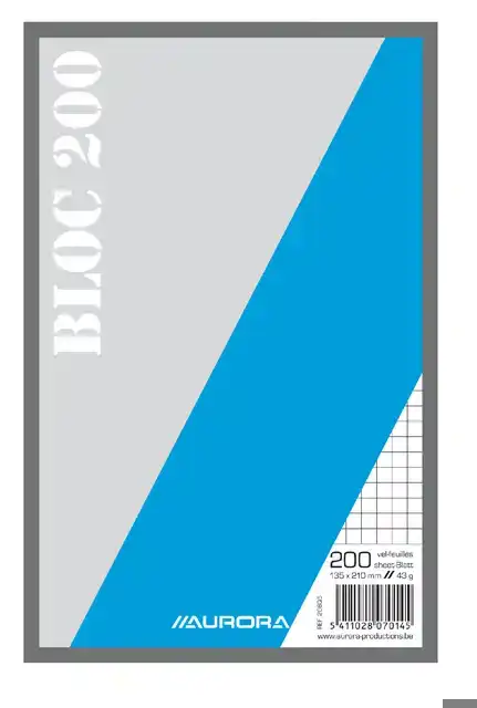 KLADBLOK AURORA 135X210MM RUIT 5X5MM