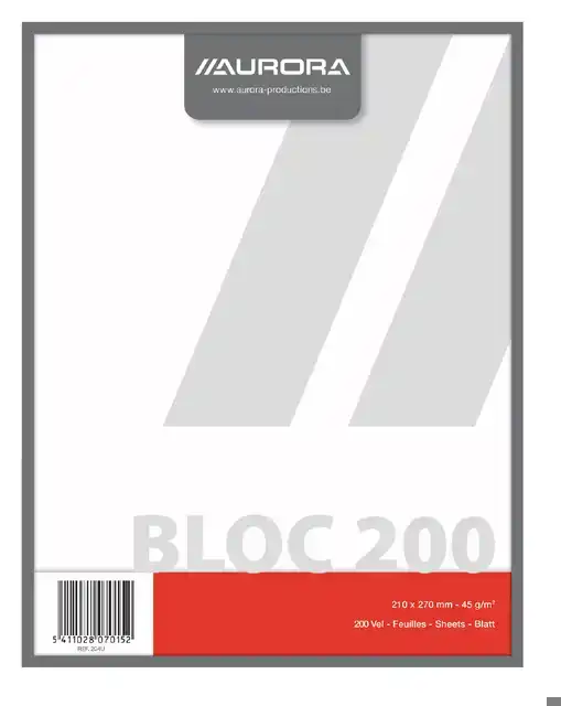 KLADBLOK AURORA 210X270MM BLANCO 200