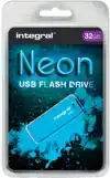 USB STICK 2.0 INTEGRAL 32GB NEON BLAUW