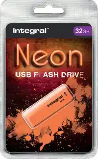 USB STICK 2.0 INTEGRAL 32GB NEON ORANJE