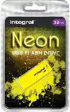USB STICK 2.0 INTEGRAL 32GB NEON GEEL