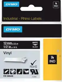 LABELTAPE DYMO 1805435 RHINO 12MMX5.5M