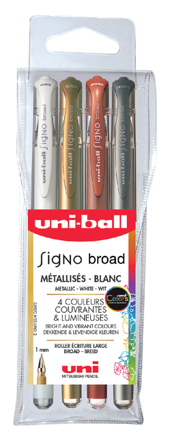 ROLLERPEN UNI-BALL SIGNO B METALLIC ASS