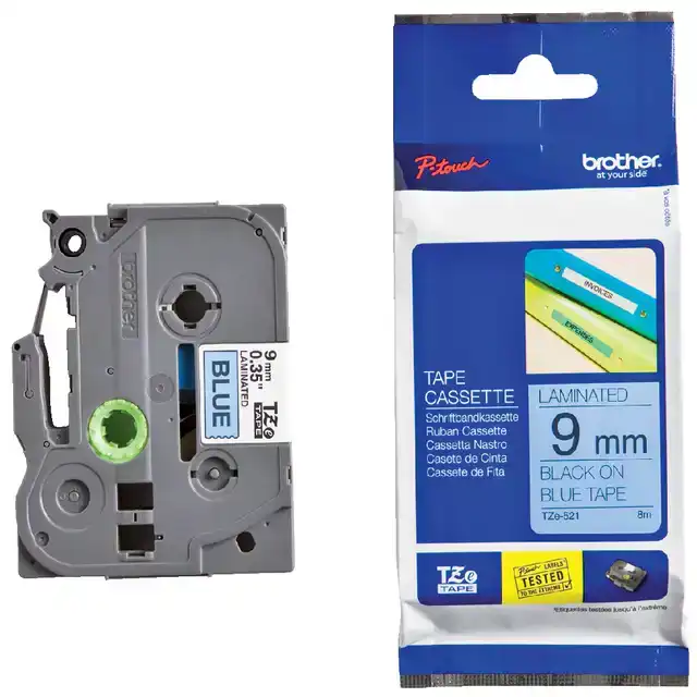 LABELTAPE BROTHER PTOUCH TZE521 9MM