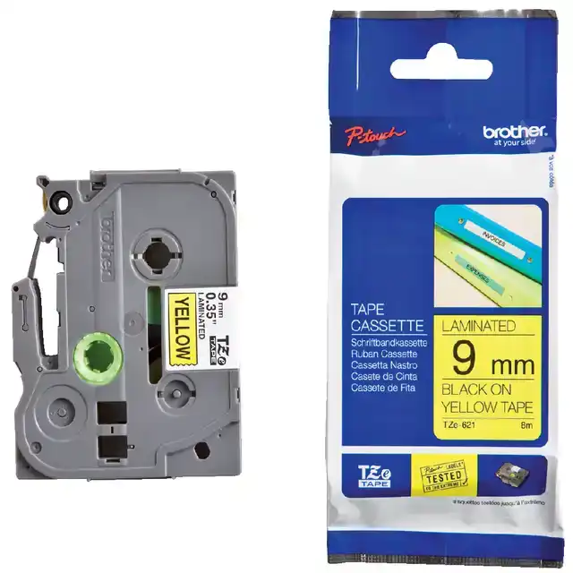 LABELTAPE BROTHER PTOUCH TZE621 9MM