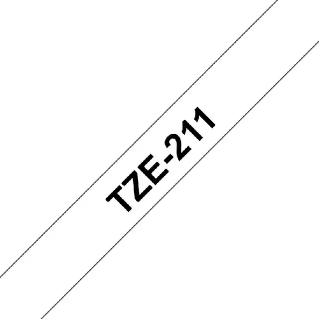 LABELTAPE BROTHER PTOUCH TZE211 6MM WIT