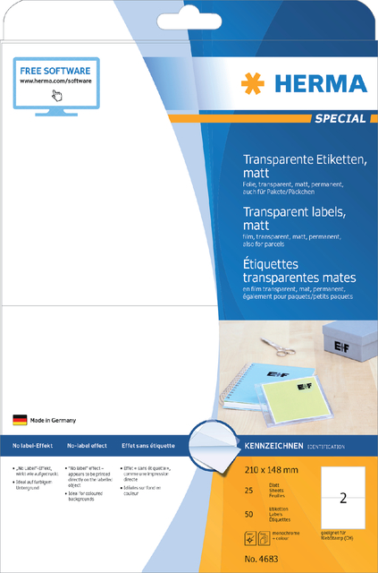 ETIKET HERMA 4683 210X148MM MAT 50ST